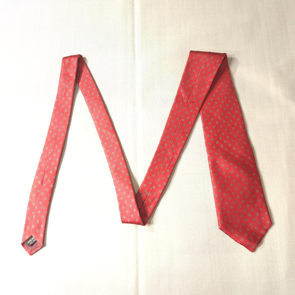 Threadneedle Street Boyd's Men's Tie Red All‎ Silk Classic Man Made